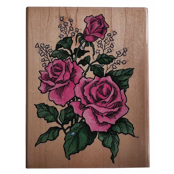 Stampendous Classic Roses Rubber Stamp For Crafts & Scrapbooking - Picture 1 of 5